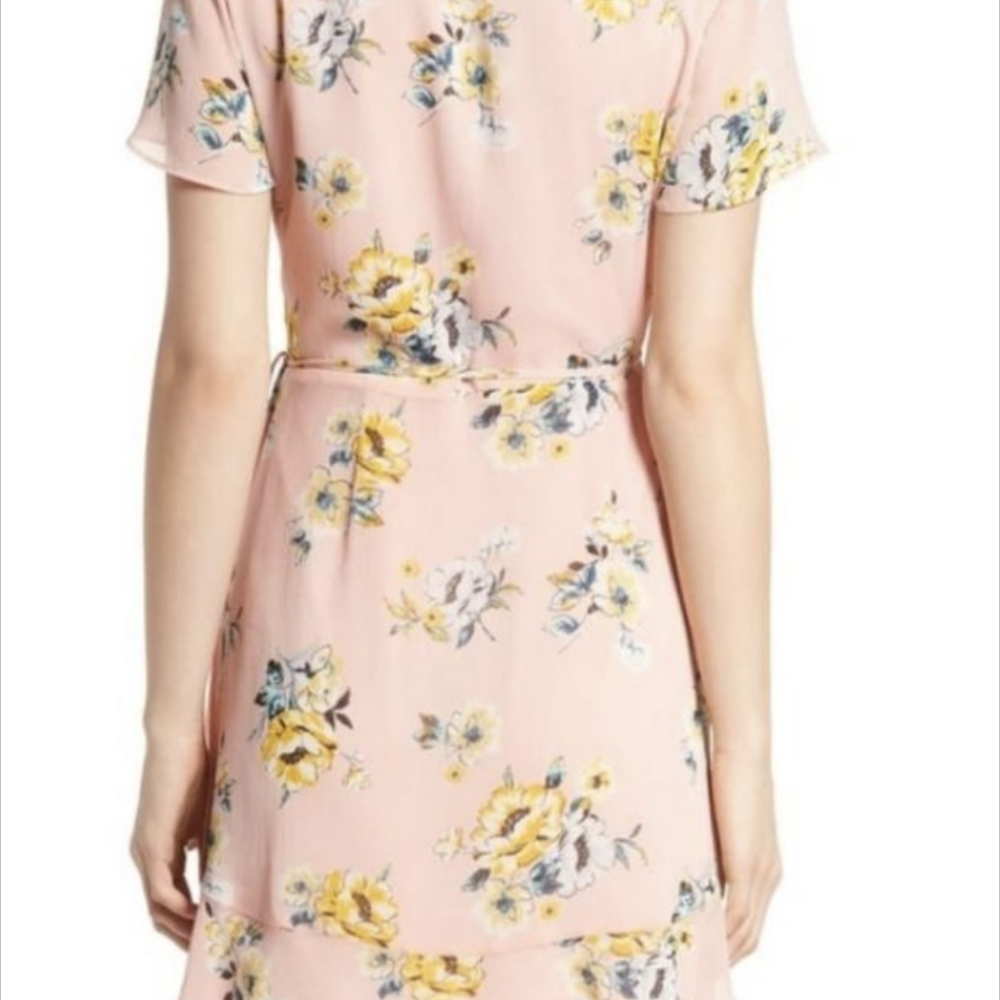 Lush Baby Pink Colie Ruffle Wrap Dress - Picture 3 of 5